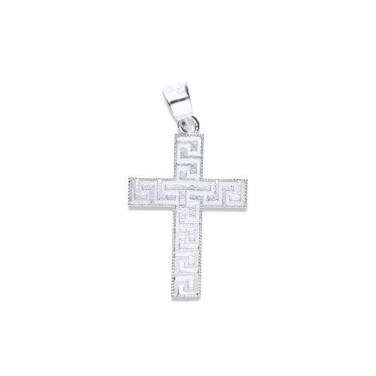Dije  de Cruz  Diamantado en Plata .925  mod DR112-  Joyería Religiosa