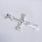 Dije de Cruz con cristo en Plata  Ley .925  Mod. DR003