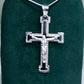 Dije de Cruz con cristo en Plata  Ley .925  Mod. DR003