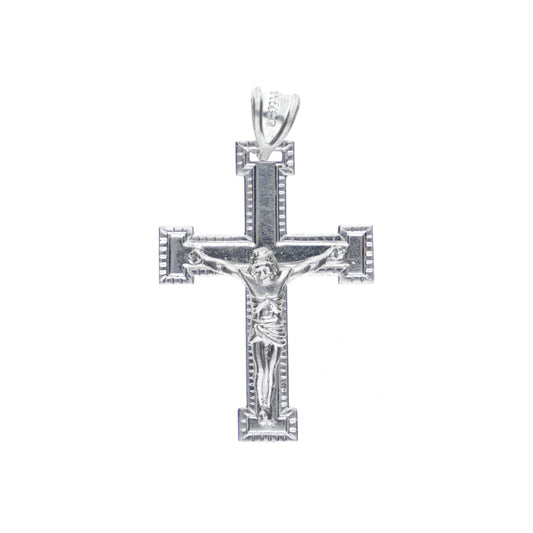 Dije de Cruz con cristo en Plata  Ley .925  Mod. DR003
