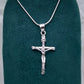 Dije de Cruz con cristo  en  Plata Ley  .925 , Mod. DR049 - Joyería de Plata