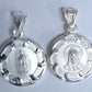Dije de Plata .925 Doble vista Sochapada Virgen de Guadalupe  y Sagrado corazón de Jesús Mod. SYG-13- Joyería Religiosa