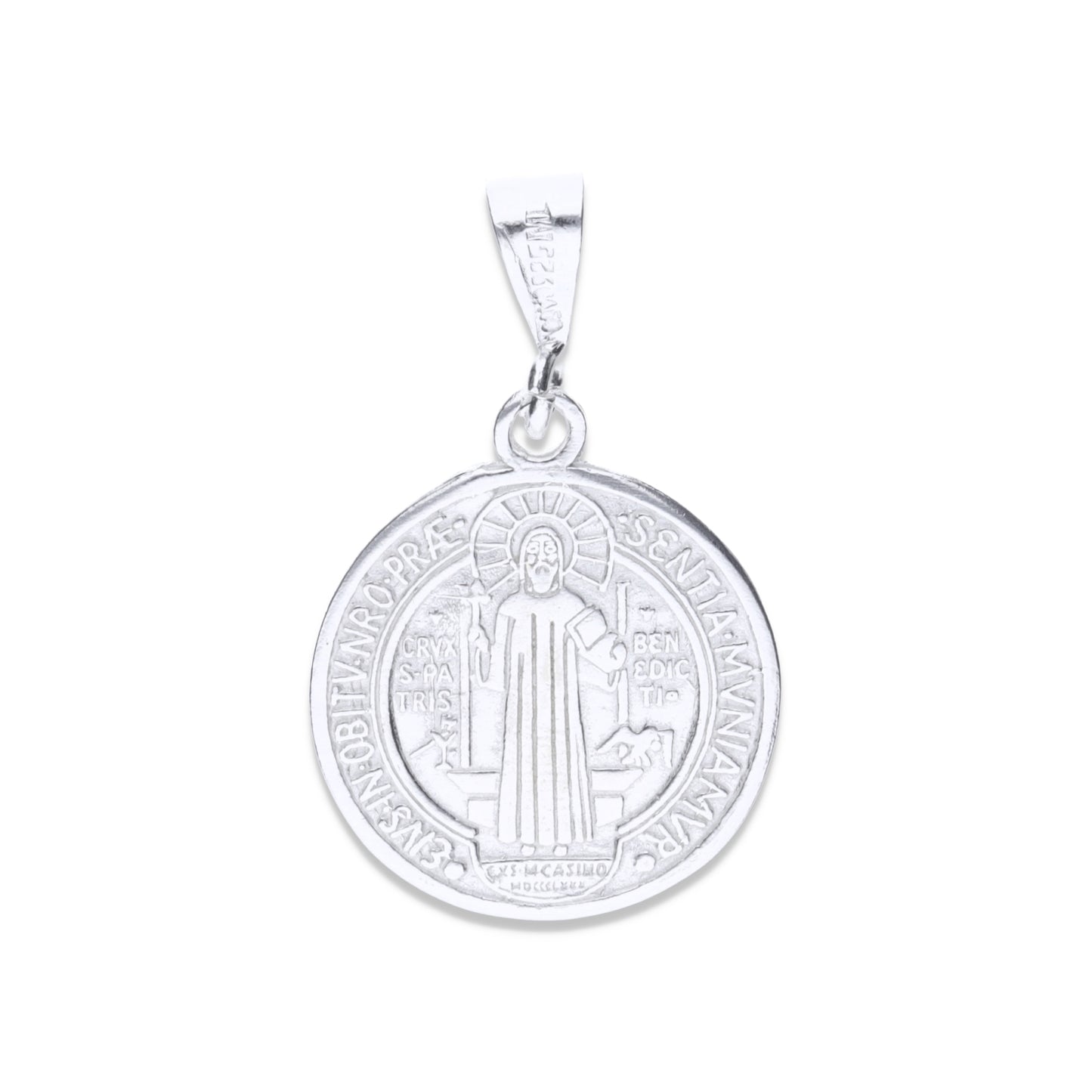 Dije de Plata .925 En San Benito mod. FBD-229 - Joyería de plata  Religiosa.Dije  de Plata .925 En forma de  San Benito  Mod.DR132 - Joyería de Plata Religiosa.