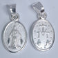 Dije de Plata .925  En forma de la Virgen Milagrosa  mod.  MILAGROSA OVAL_13 - Joyería Religiosa