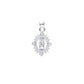 Dije de Plata .925 En forma de la Virgen de Guadalupe con topacio blanco MOD. DRP027LP - Joyería Religiosa