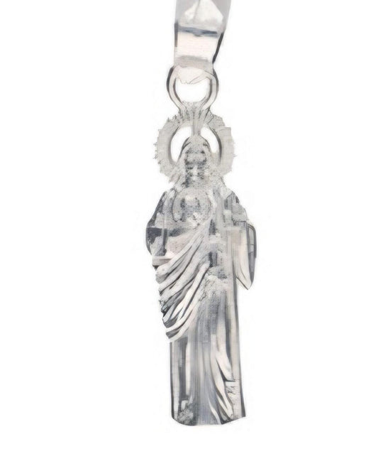 Dije de Plata .925 en Forma  de San Judas Tadeo Mod.  DR155- Joyería Religiosa
