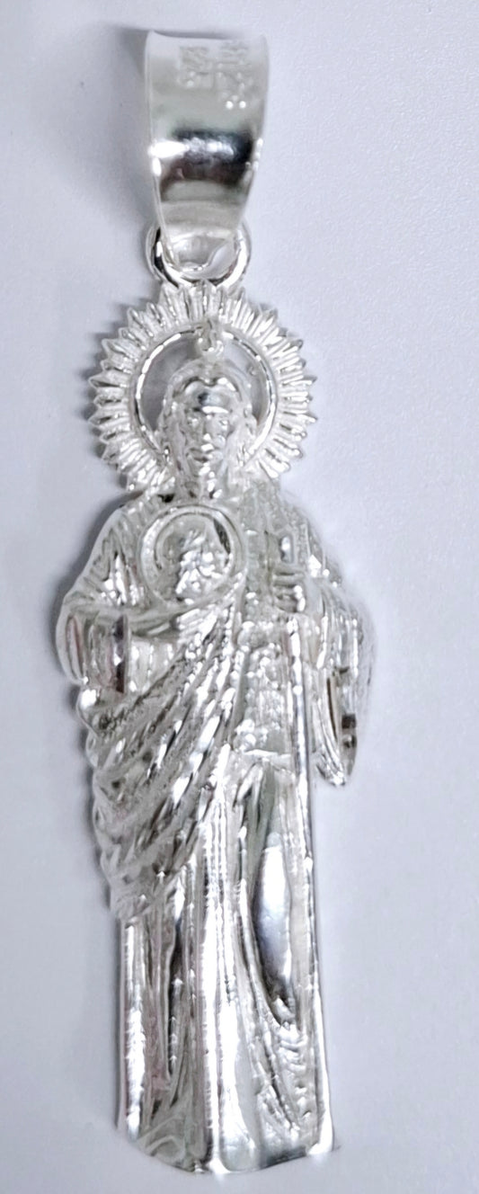 Dije de Plata .925 Forma San Judas Tadeo   Mod. DR153 - Joyería Religiosa
