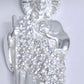Dije de Plata .925 Forma San Judas Tadeo con topacio blanco DRP056 - Joyería Religiosa