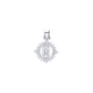Dije de Plata .925 Forma Virgen de Guadalupe con Topacio blanco Mod. DRP024LP - Joyería Religiosa
