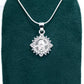 Dije de Plata .925 Forma Virgen de Guadalupe con Topacio blanco Mod. DRP024LP - Joyería Religiosa