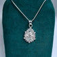 Dije de  Plata .925 Forma de la Virgen de Guadalupe con topacio blanco MOD. DRP025LP - Joyería Religiosa