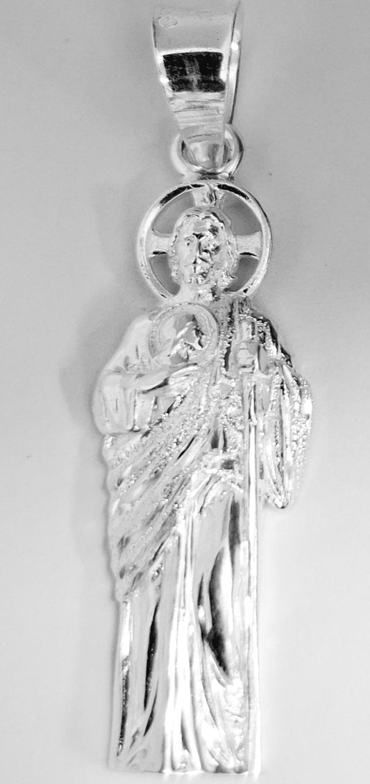 Dije de Plata .925 San Judas Tadeo , Mod. DR121 - Joyería de Plata Religiosa