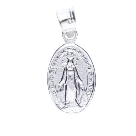 Dije de Plata .925 Virgen Milagrosa mod.  Milagrosa OVAL_7 - Joyería Religiosa
