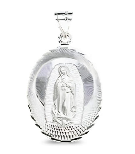Dije de Plata .925 Virgen de Guadalupe  Mod. 014LP3D– Mayoreo y Menudeo