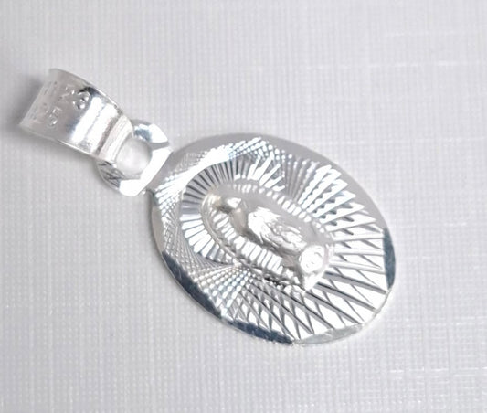Dije de Plata .925 Virgen de Guadalupe  Mod. 014LP3D– Mayoreo y Menudeo