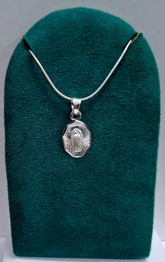 Dije de Plata .925 Virgen de Guadalupe  Mod. 014LP3D– Mayoreo y Menudeo