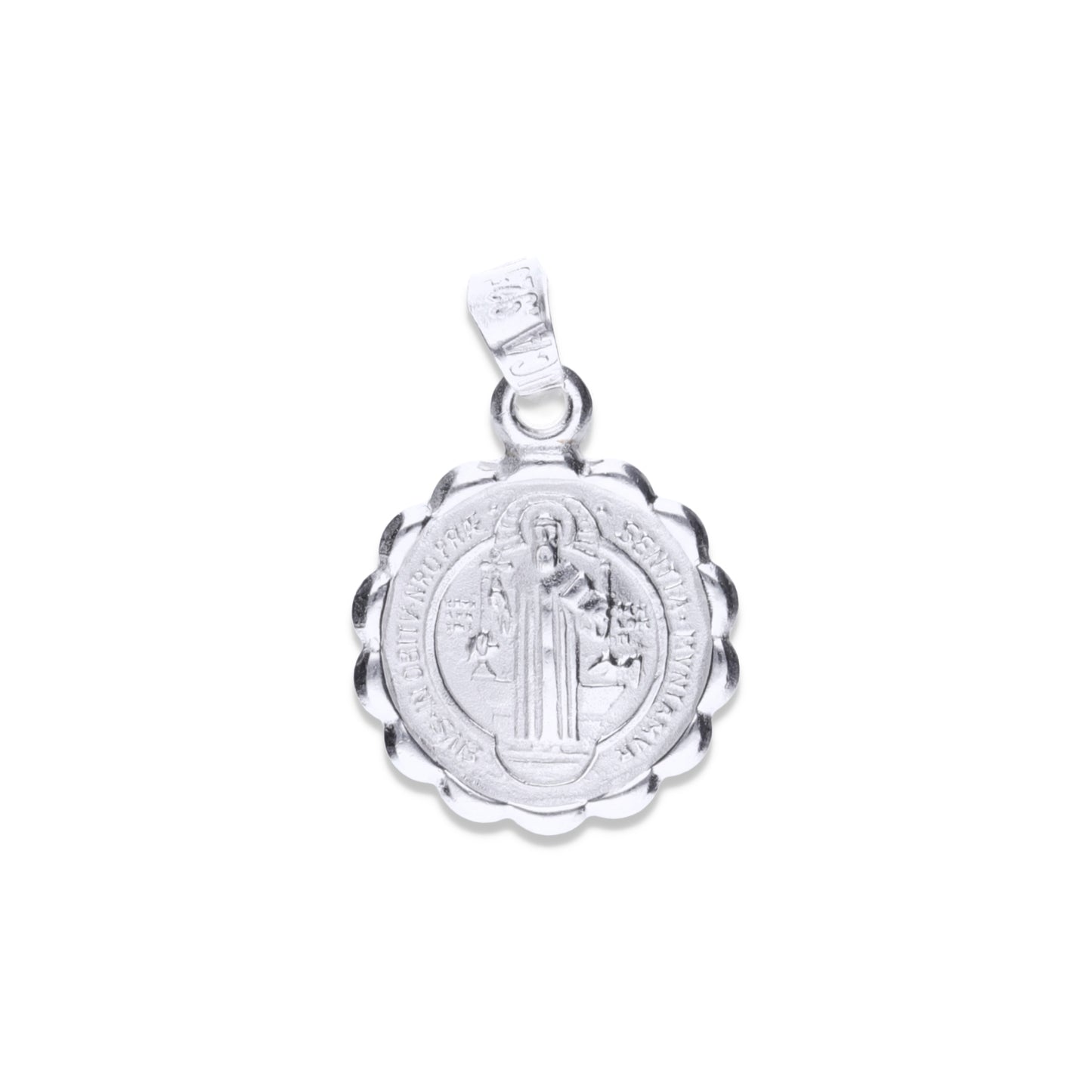 Dije de  Plata .925 con diseño de San Benito  mod. SAN BENITO T-13 - Joyería Religiosa