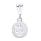 Dije de  Plata .925    doble vista en forma de San Benito  Mod. FBD-156 - Joyería Religiosa