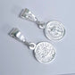 Dije de  Plata .925    doble vista en forma de San Benito  Mod. FBD-156 - Joyería Religiosa