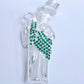 Dije de Plata .925 en  Forma San Judas Tadeo con topacio Verde Mod. DRP078VER