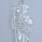 Dije de Plata .925 en  Forma San Judas Tadeo con topacio blanco Mod. DRP078 - Joyería Religiosa
