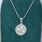 Dije  de Plata .925 en diseño  de la   Virgen de Guadalupe con TOPACIO BLANCO , Mod. DRP028LP - Joyería Religiosa