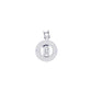 Dije  de Plata .925 en diseño  de la   Virgen de Guadalupe con TOPACIO BLANCO , Mod. DRP028LP - Joyería Religiosa