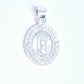 Dije  de Plata .925 en diseño de la  Virgen de Guadalupe con topacio blanco , Mod. DRP029LP - Joyería Religiosa