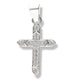 Dije de Plata .925 en forma Cruz con Topacio blanco Mod. CTDVP020- Joyería Religiosa