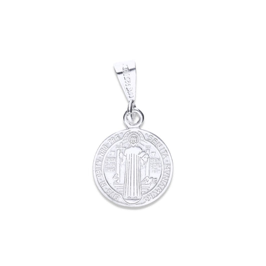 Dije de Plata .925  en forma de  San Benito mod. FBD220 - Joyería Religiosa
