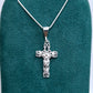 Dije de Plata Ley  .925 Medalla Cruz con Cristo- MOD. FBD-204