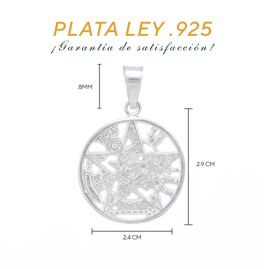 Dije  de Plata Ley .925 Tetragrámaton Mod. DV322 - Joyería de Plata