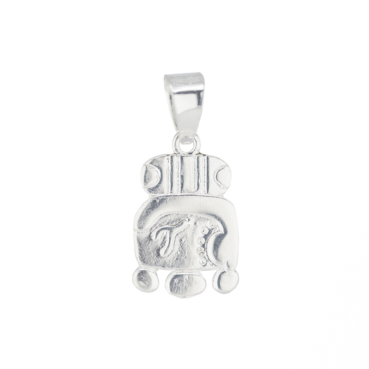 Dije de  Plata Ley .925 Zodiaco Maya Ceh ( 18 de Febrero - 6 de Abril)