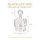 Dije de Plata Ley  .925 Zodiaco Maya Pop  ( 11 AGOSTO- 30 DE AGOSTO