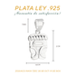 Dije de Plata  Ley .925 Zodiaco Maya Tzec ( 30 de Octubre - 19  de Noviembre)