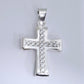 Dije de Plata  Ley .925  en forma Cruz con Topacio blanco  mod. DRP066- Joyería Religiosa