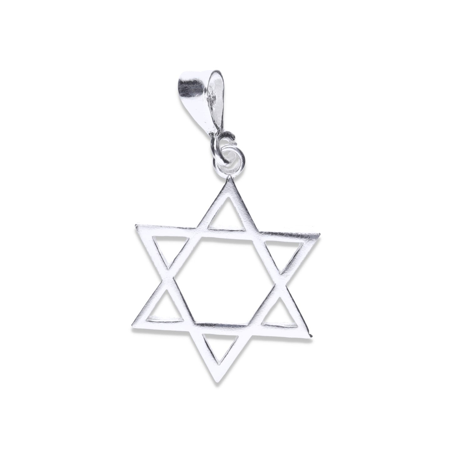 Dije  de Plata Ley .925  en forma de Estrella de David  Mod. DV65- Joyería  de plata