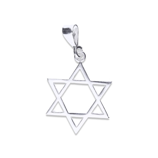 Dije  de Plata Ley .925  en forma de Estrella de David  Mod. DV65- Joyería  de plata