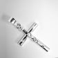 Dije  de cruz con Cristo en  Plata  Ley .925  Mod. DR048- Joyería de Fe