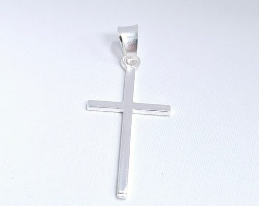 Dije de cruz en  Plata ley .925  mod. DR080 - Joyería de Plata