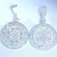 Dije de plata .925 en forma de San Benito con Borde Griego calado Mod. - Joyería Religiosa