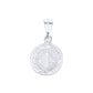 Dije de plata .925 en forma de San Benito con Borde Griego calado Mod. - Joyería Religiosa
