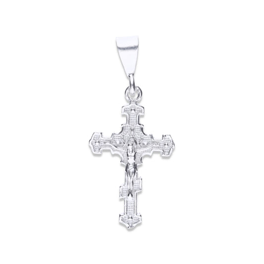 Dije de Cruz con cristo en  Plata Ley .925 , MOD FBD-39