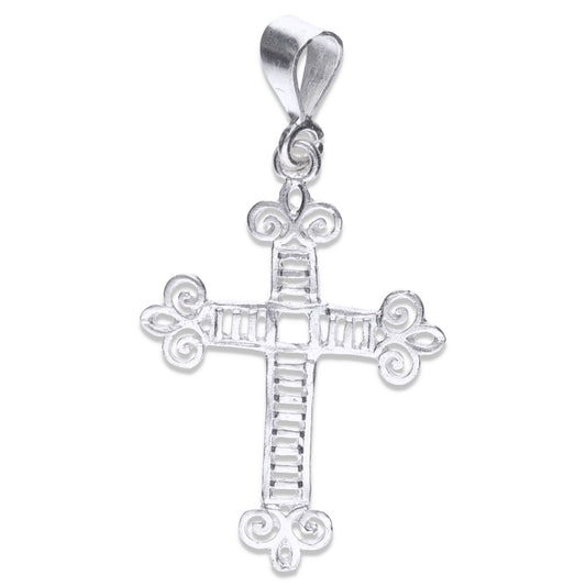Dije de cruz en  Plata Ley  .925- Joyería Religiosa