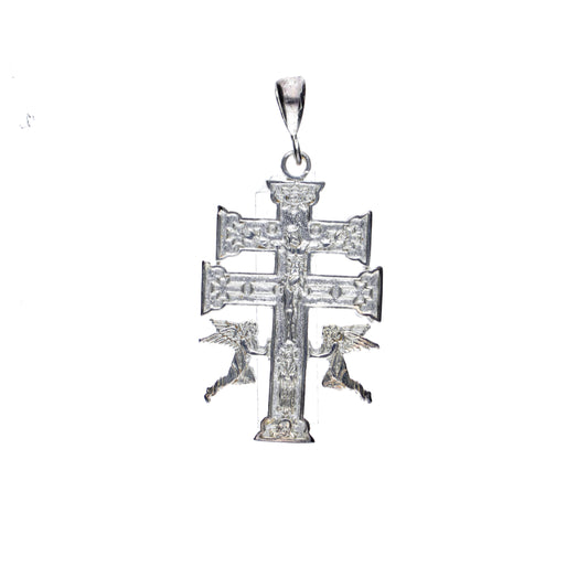 Dije de  Plata  Ley .925 , Cruz de Caravaca Mod. DR085