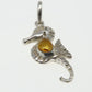 Dije de Caballito de Mar Plata .925 con Ámbar Natural