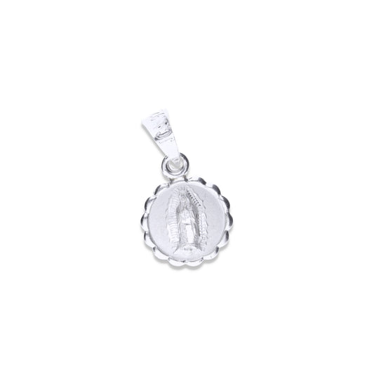 Dije Plata .925 Medalla Virgen de Guadalupe con Diseño 1.5 Gramos - Joyería Religiosa