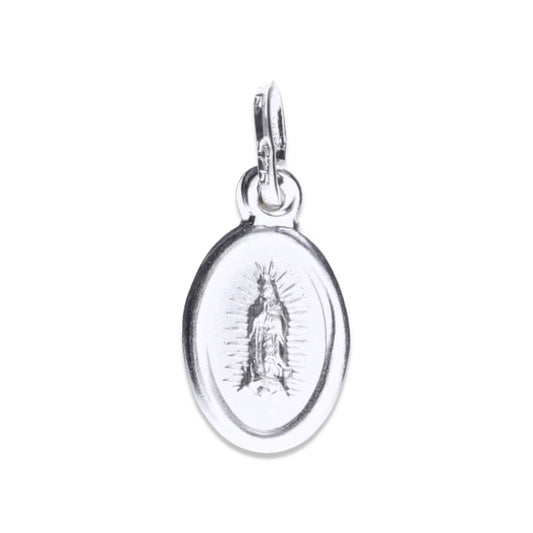 Dije Plata .925 Sochapada Virgen de Guadalupe 1.3 Gramos - Joyería Religiosa