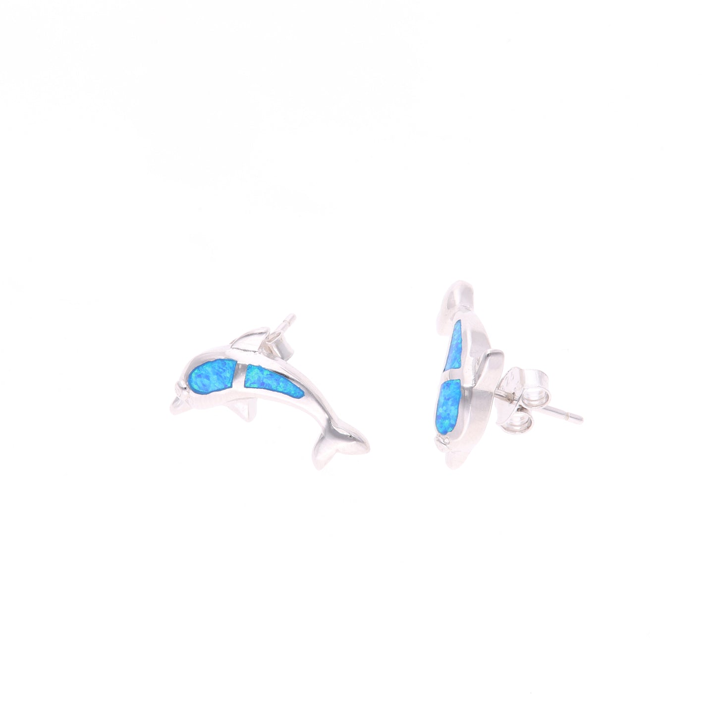 Aretes Delfín de Ópalo en Plata.925