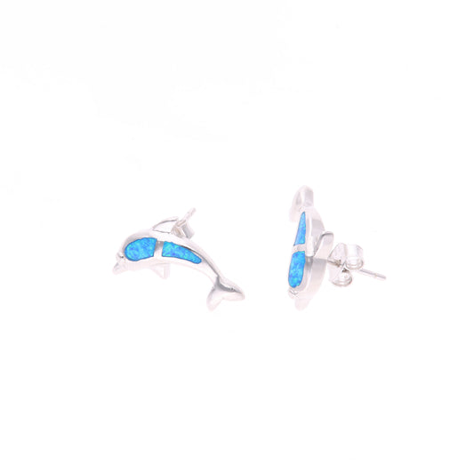 Aretes Delfín de Ópalo en Plata.925